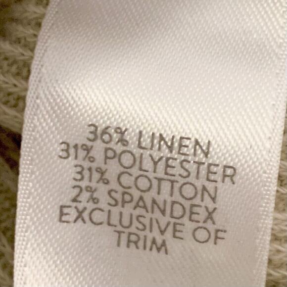 J. Jill Pure Sage Cream Blouse XS Women Linen Blend Textured BohoChic Earthy - Picture 11 of 16